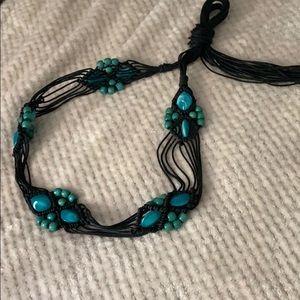 Black and turquoise belt